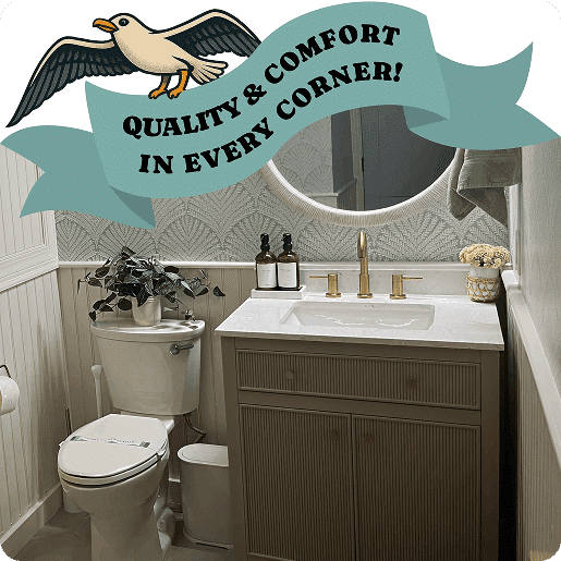 Professionally cleaned bathroom