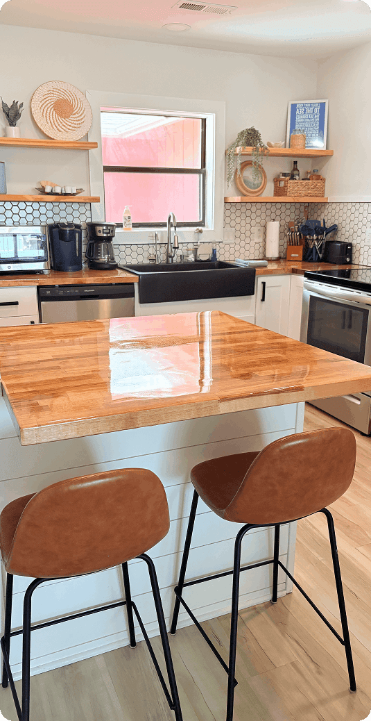 Professionally cleaned kitchen