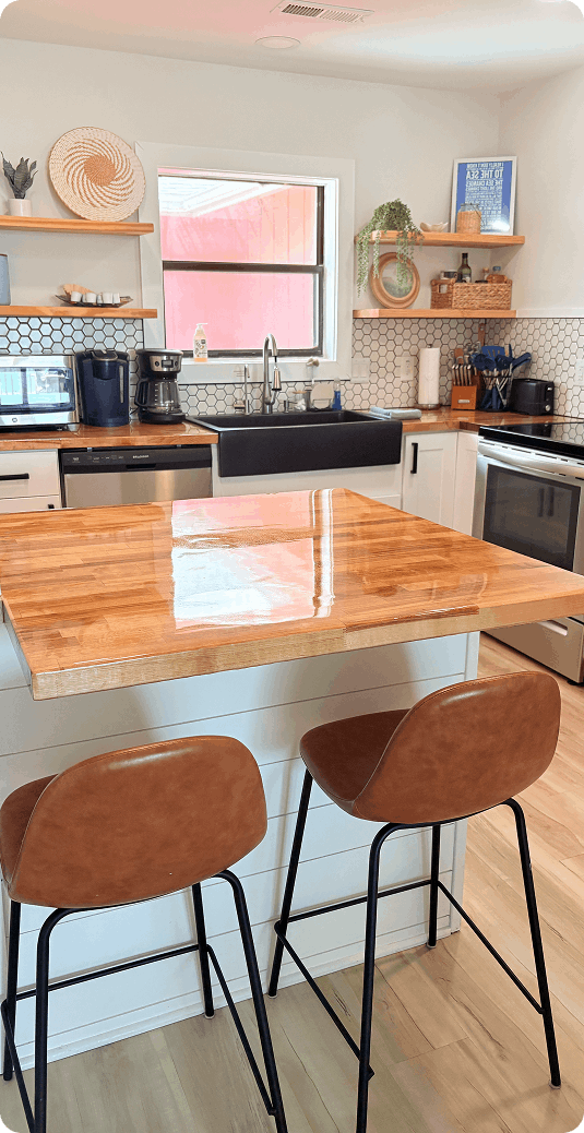 Professionally cleaned kitchen